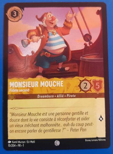 Carte Lorcana Disney (Chapitre 1) Foil Commune (15/204) Monsieur Mouche - Fidèle Second