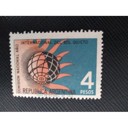 Timbre Argentine Yt 702 Emblème De L'année Internationale 1965 ( 131207 )