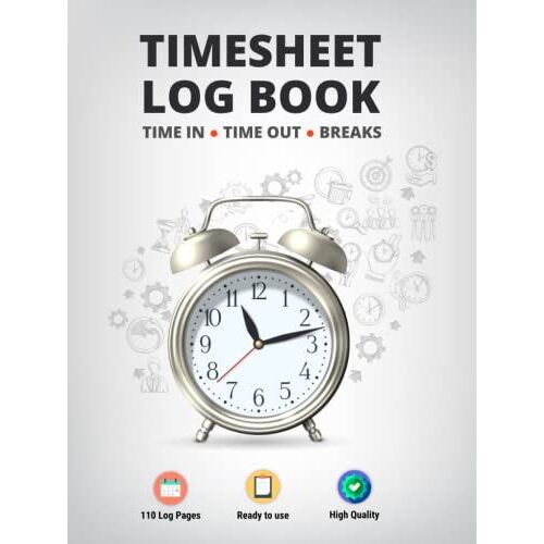 Timesheet Log Book: Large Size Employee Work Time And Breaks Tracking For Small & Medium Business | Modern Concept Design Vol.7