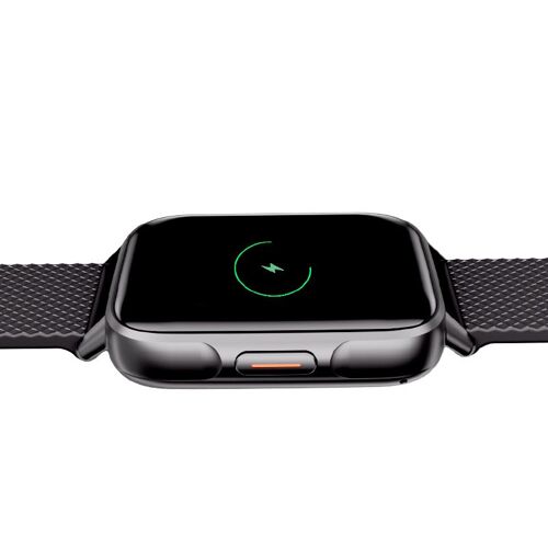 Montre Intelligente À Écran Carré Fw02,Montre Étanche Multifonctionnelle,Ecran Haute Définition De 1,7 Pouces, Une Variété De Fonctions Pratiques Et De Modes Sportifs,Noir
