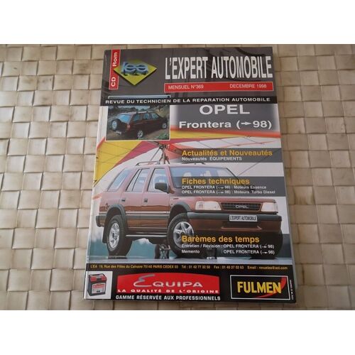 Revue Technique Opel Frontera Essence Et Turbo Diesel Depuis 1998