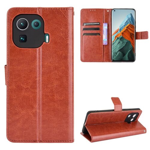 Coque Xiaomi Mi 11 Pro,Etui Pour Xiaomi Mi 11 Pro,Coque En Cuir Pour Xiaomi Mi 11 Pro,Convient A Etui La Xiaomi Mi 11 Pro,Marron