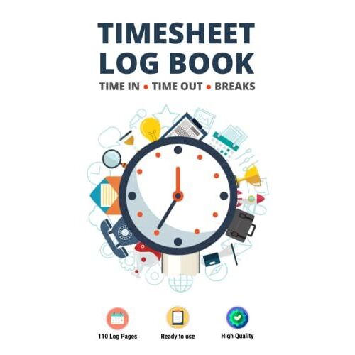 Timesheet Log Book: Large Size Employee Work Time And Breaks Tracking For Small & Medium Business | Modern Concept Design Vol.6