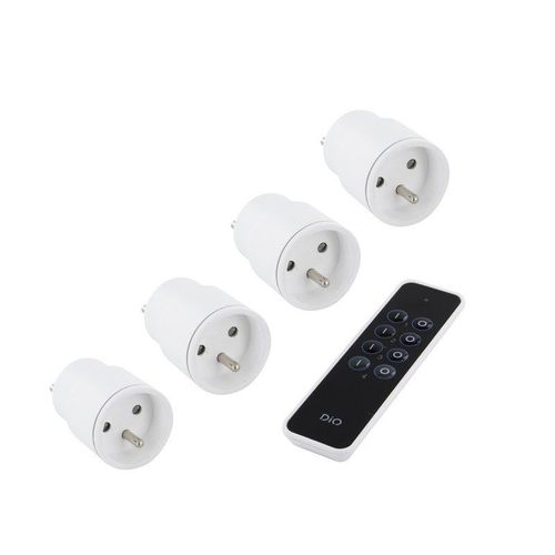Lot De 3 Prises Télécommandables + 1 Gratuite Intérieures Dio, 2300 W