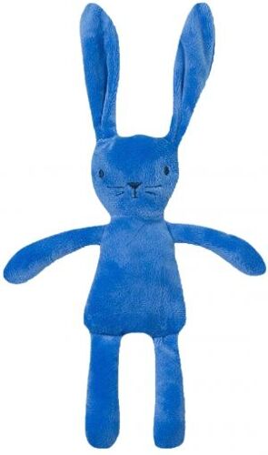 Doudou Lapin Rembourre Grain De Ble Bleu Roi