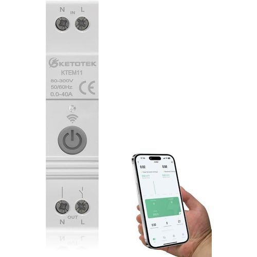 LIKO-Wifi Compteur Electrique Bidirectionnel Voltmètre Ampèremètre Smart Compteurs D'Énergie Rail Din Kwh Mètre Commutateur Minuterie Télécommande Sans Fil