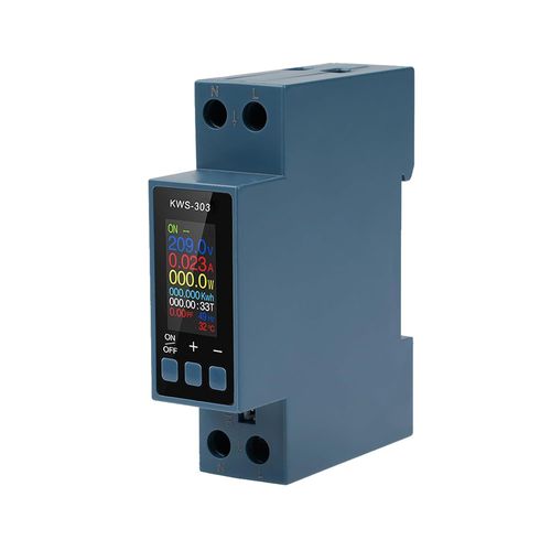 LIKO-Compteur Electrique Consommation 8 In 1 40A Compteurs D'Énergie 220V Ac Parafoudre Et Surtension Avec Surtension Surtempérature Surintensité Et Protection Contre Les Pannes De Courant (Kws-303)