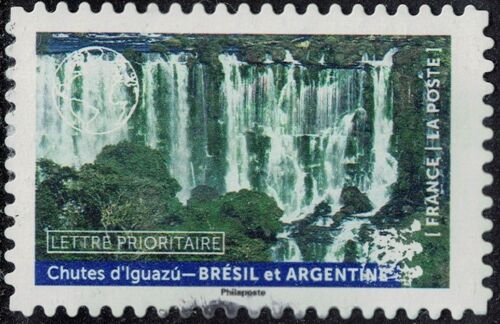 France 2022 Oblitéré Used Notre Planète Bleue Chutes D’Iguazú Brésil Et Argentine Su