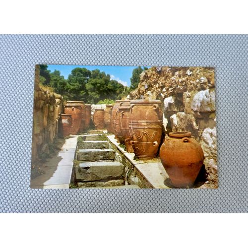 Carte Postale Ile Crete. Knossos. Les Magazins Occidentaux. Amphores.