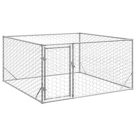 Vidaxl Chenil D'extérieur Pour Chiens Porte 2x2x1 M Acier Galvanisé