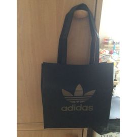 Sac à bandoulière fourre tout noir logo doré marque Adidas 