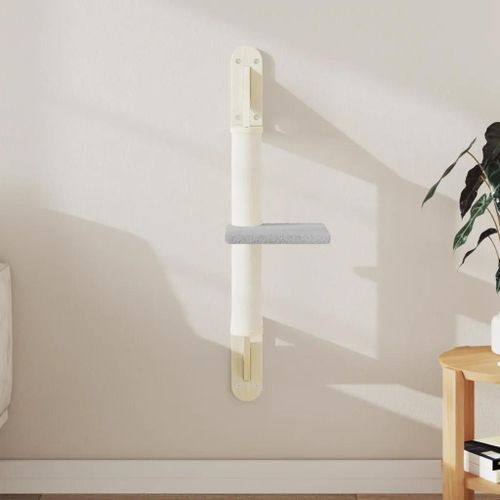 Vidaxl Arbre À Chat Mural Avec Griffoir Gris Clair 85,5 Cm