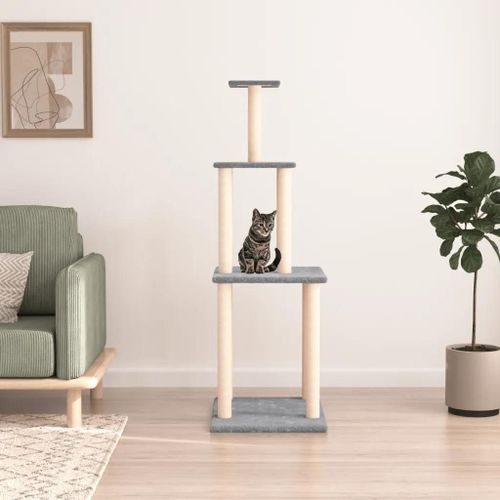 Vidaxl Arbre À Chat Avec Griffoirs En Sisal Gris Clair 149 Cm