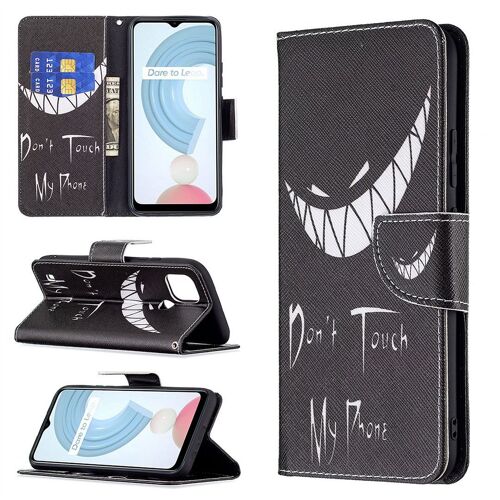Saturcase Coque Pour Realme C20 C21, Beau Motif Pu Cuir Magnétique Flip Portefeuille Support Porte-Carte Protecteur Housse Étui Pour Realme C20 C21 (Bo-10)