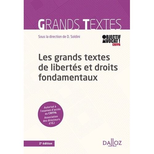Les Grands Textes De Libertés Et Droits Fondamentaux