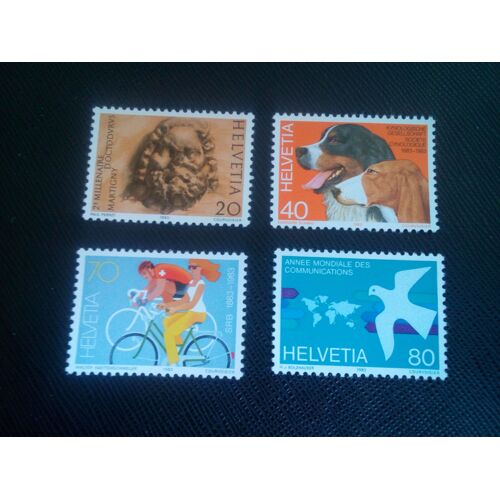 Timbre Suisse Y T 1185 A 1188 Séries : Anniversaires Et Événements 1983 ( 071006 )