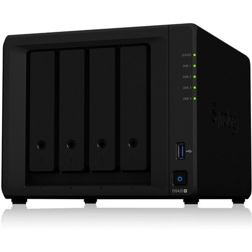 Synology Disk Station DS420+ - Serveur NAS - 4 Baies - RAID 0, 1, 5, 6, 10, JBOD - RAM 2 Go - Gigabit Ethernet - iSCSI support