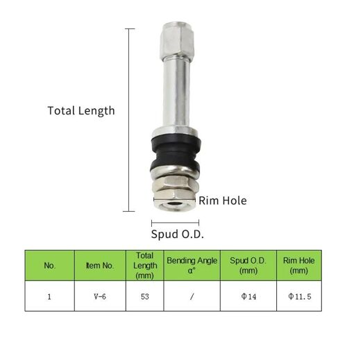 V-6 - Valves Métalliques À Pince Enkei, 4 Pièces, Roues À Montage Intérieur Spécial, Mamelon De Pneu En Laiton Sans Chambre À Air, Jante Personnalisée Haute Performance