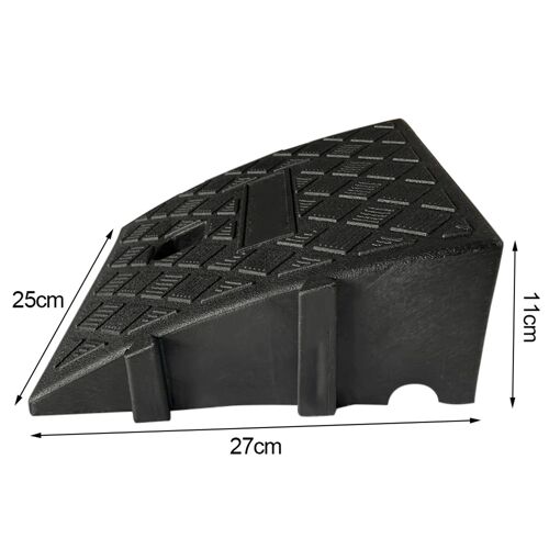25x27x11cm Noir - Kit De Rampes De Bordure En Plastique, Rampe Voiture, Portable Et Observateur, Pour Voiture, Remorque, Camion, Vélo, Moto