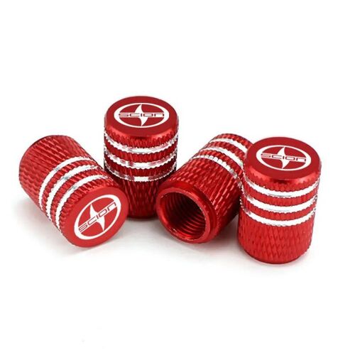 4 Pcs Rouges - Capuchons De Voiture En Alliage De Zinc Pour Toyota Scion Xa Xd Tc, Couvre-Pneu Anti-Vol, Impression Laser, Protection Hermétique