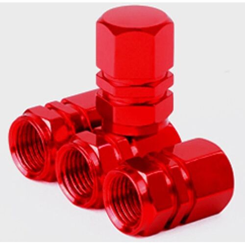 Rouge - Bouchons D'air Antivol En Aluminium Pour Roues De Voiture, Livraison Gratuite, Assujet, Tige, Hermétique, Fantastique