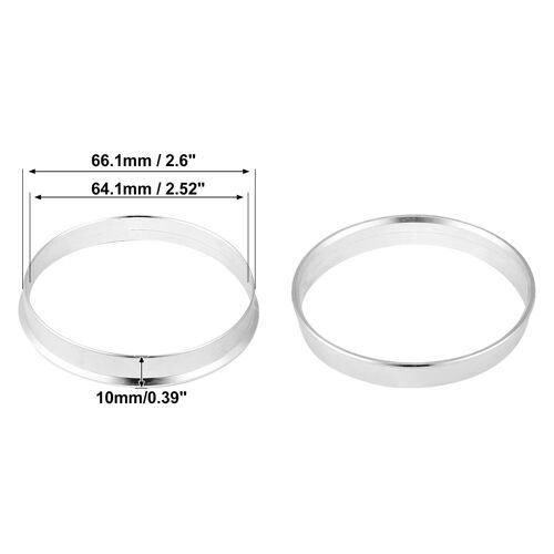 66,1 Mm À 64,1 Mm - Anneaux Centraux De Moyeu De Centrage De Voiture, Centre D'alésage De Roue,4 Pièces