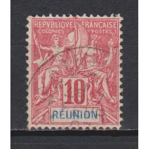 Île De La Réunion, 1900-1905, Type Sage, N°47, Oblitéré.