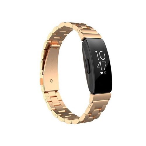 Bracelet Acier Stainless Lux + Outil Pour Fitbit Inspire / Inspire Hr - Or