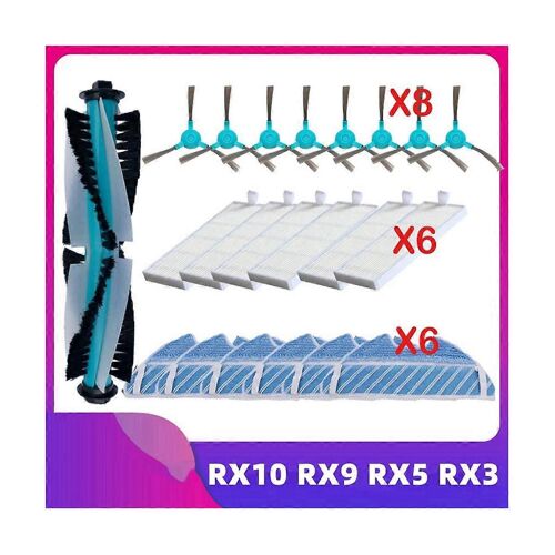 Pour Listar RX9 RX5 RX3 RX10 Robot Aspirateur Rouleau De Remplacement Accessoires De Rechange Côté Main Bru