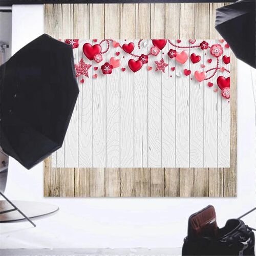 210X150Cm Saint Valentin Fond Tissu Amour Fleur Photo Matériel Photographie Fond Tissu, H