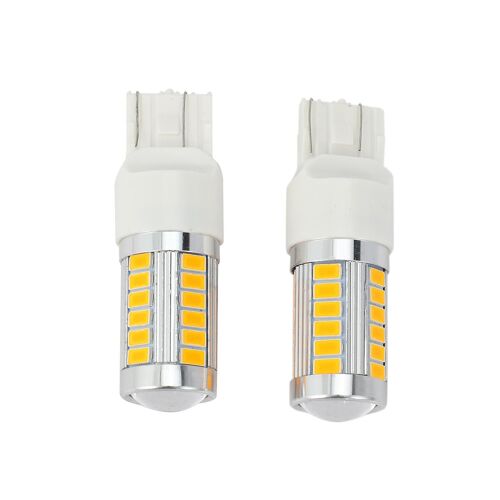 7443, T20 Ampoules Led Jaune 900 Super Bright Clignotants Feu Frein Stop Parking Light Back Up Rev