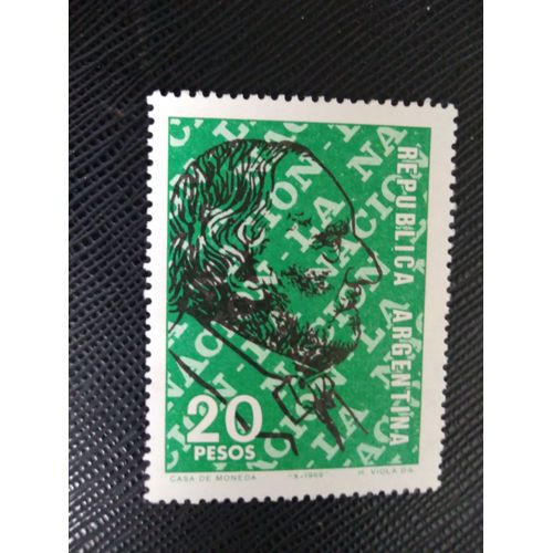 Timbre Argentine Yt 851 Centenaire Du Journal "La Nacion" - Bartolomé Mitre 1969 ( 131207 )