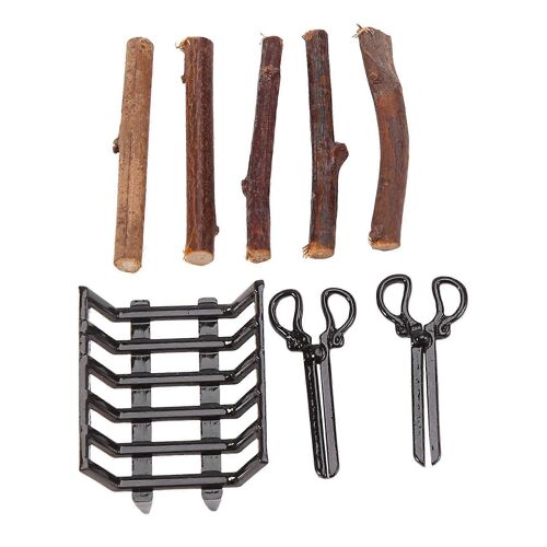 1:12 Meubles Miniature Métal Pour Jardin Cheminée De Pelouse Pour La Décoration
