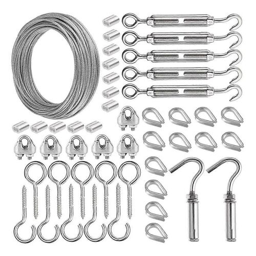 Tendeurs pour câbles, kit de treillis métallique, kit de câble métallique pour système de suspension de rideau métallique, guirlande lumineuse