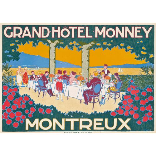 Affiche Grand Hôtel Monney Montreux
