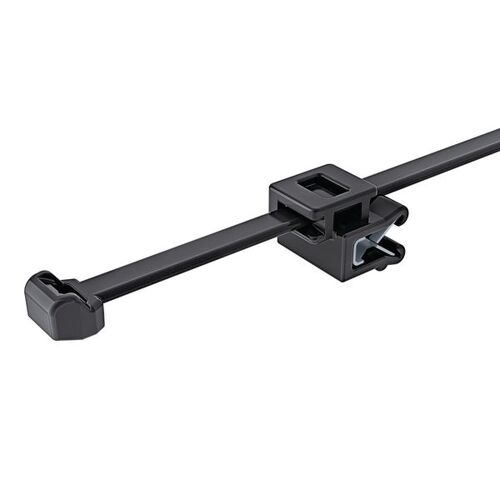 Hellermann Tyton 150-40591 Lanières assemblées (x500) pour bord de tôle 200x4.6mm - T50ROSEC5A