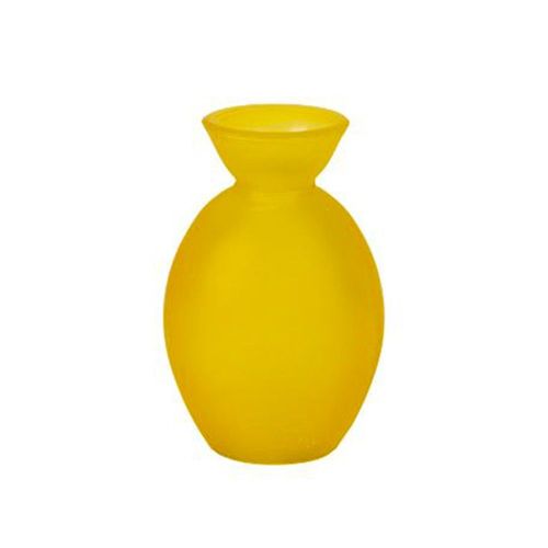 VASE VERRE BOMBÉ 7X10.5CM 150ML JAUNE