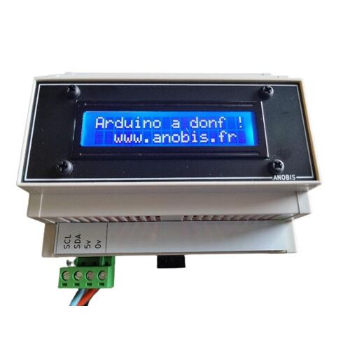 Écran LCD1602 HD44780 16×2 avec adaptateur I2C et boitier