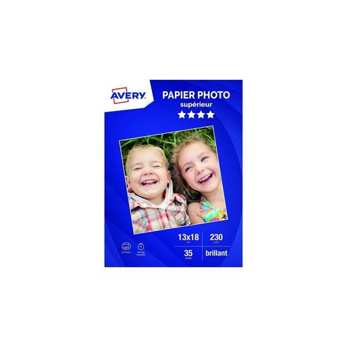 Avery 35 feuilles de papier photo brillant 13x18 230 g/m²