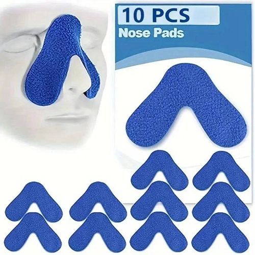 Coussinets Nasaux Pour Masque Cpap,10 Pièces,Coussinet Nasal Universel,Confort Pour Apnée Du Sommeil,Coussin De Ventilation Anti-Rides,Accessoire De Bande Nasale--10pcs Blue