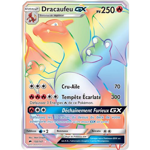 Carte Pokemon Charizard Gx Arc En Ciel Rare