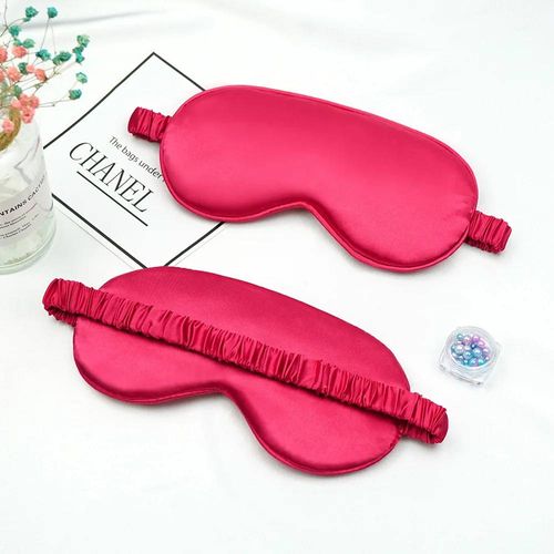 Patch Pour Les Yeux En Imitation Soie,Ombrage,Masque Pour Les Yeux,Couverture De Relaxation De Voyage,Bouclier De Santé Pour Dormir,Outils De Soins Oculaires Doux--Red