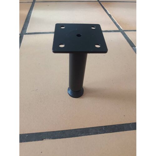 Pied de meuble en acier noir REGLABLE en hauteur ajustable support mobilier protection haute solide 4 points de fixation