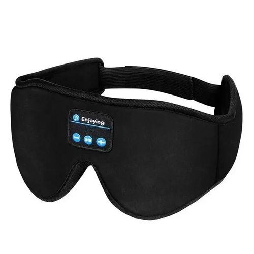 Masque Pour Les Yeux 3d,Bluetooth,Lecture De Musique,Casque De Sommeil Avec Haut-Parleur Hd Intégré,Casque De Sommeil,Sans Fil,Voyage Aérien 5.0--Black With Bluetooth
