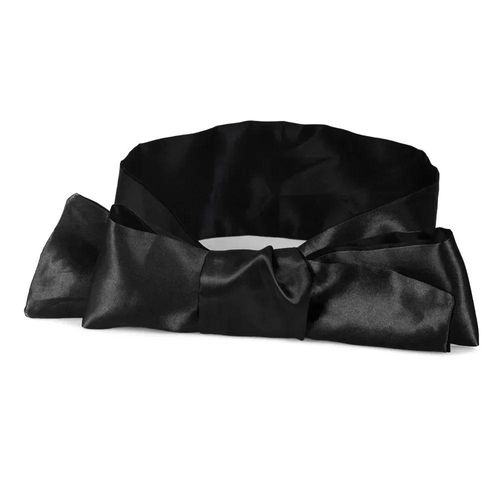 Injeye-Masque De Sommeil En Satin Pour Femme,Cyeux,Patchs Pour Les Yeux,Bandeau Mignon,Ruban,Sexy,Cadeau Surprise,Haute Qualité--Black