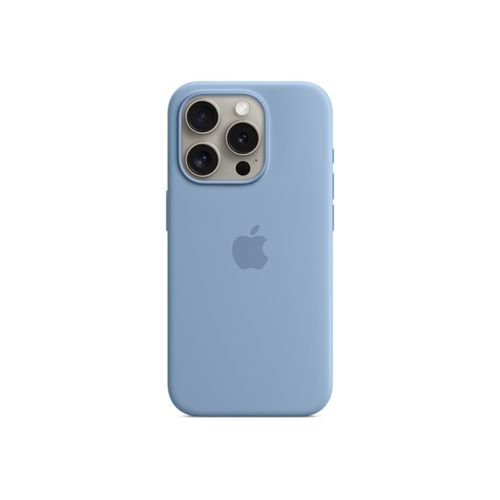 Apple - Coque De Protection Pour Téléphone Portable - Compatibilité Avec Magsafe - Silicone - Bleu Hivernal - Pour Iphone 15 Pro