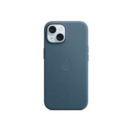Apple - Coque de protection pour téléphone portable - compatibilité avec MagSafe - tissu fin - bleu Pacifique - pour iPhone 15