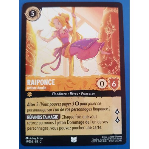 Carte Lorcana Disney (Chapitre 2) Peu Commune (19/204) Raiponce - Artiste Douée