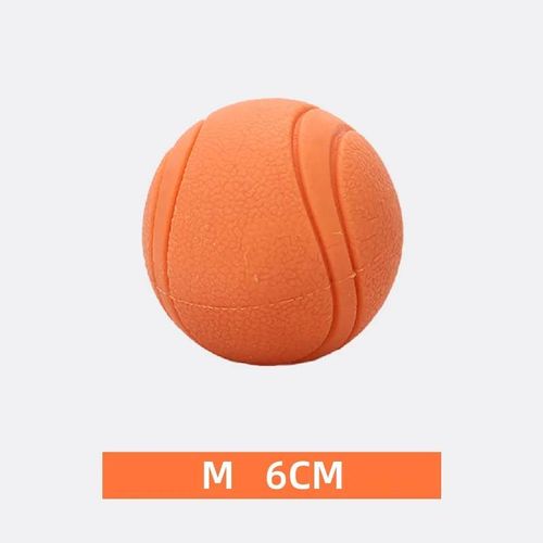 Chien Jouet Balle En Caoutchouc Bite Résistant Chiens Chiot Teddy Pitbull Pet Fournitures--Orange M