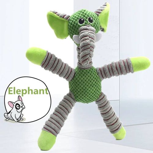 Indebuckle-Jouets Dentaires En Forme D'animaux Pour Chiens, Grand Son Grinçant, Peluche Douce Pour Animaux De Compagnie, Jouet D'entraînement À Mâcher Les Molaires, Jouets Dentaires Pour Chiots, Morsure Des Dents--Green